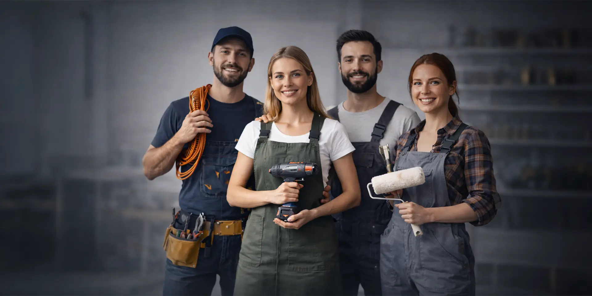 Team im Handwerksbetrieb
